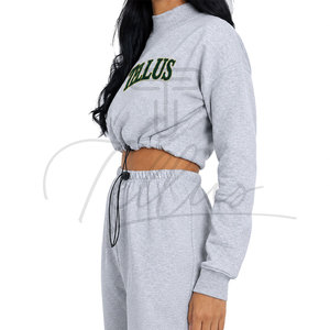 <b>Women's</b> Autumn Letter <b>Pattern</b> Crew Neck <b>Fleece</b> Sweatshirt-Eco-Friendly Breathable Customizable Hoodie - Product Image 3