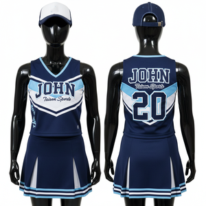 Jersey de Animadoras Premium de Poliéster y Spandex GSM para Mujer, Diseño con Paneles Color Granate, Impresión por Sublimación, Logotipo Personalizado, Uniforme de Animadoras - Product Image 5