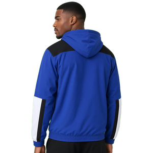 Veste coupe-vent d'hiver pour homme Phi Beta Sigma bleu royal noir blanc avec broderie de lettres grecques sur le devant 1914 à capuche - Product Image 2