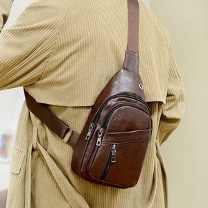 Shoulder <b>Sling</b> <b>Bag</b> Genuine Leather Luxury Men's Crossbody Chest <b>Bag</b> Waterproof Messenger <b>Bag</b> for Men Women. - Product Image 6