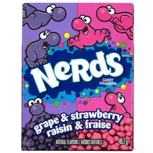 Bonbons Nerds, Raisin & Fraise 45g, bonbons sucrés du Royaume-Uni - Product Image 1