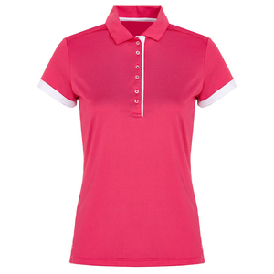 Polo pour femme en maille respirante à séchage rapide, tissu rafraîchissant, col renforcé, boutons haute tension, vente en gros - Product Image 6