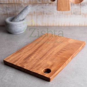 Planche à découper et à hacher en bois écologique multi-usages pour tomates, oignons, pommes de terre, carottes, ail - Forme rectangulaire, passe au lave-vaisselle - Product Image 3