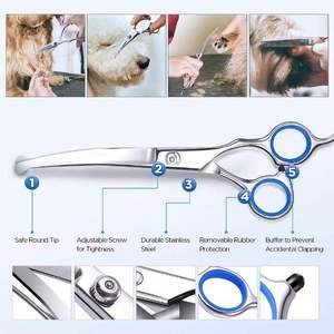 Stainless Steel Thinning Straight Hair <b>Scissors</b> Set Professional Pet Grooming <b>Scissors</b> - Product Image 3