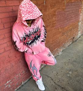 Fabricant de sweats à capuche streetwear à impression en relief pour hommes, personnalisés, décontractés, épais, coupe oversize, grandes tailles, coupe carrée - Product Image 4