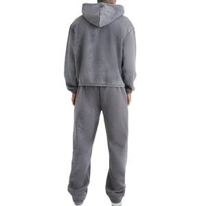 ชุดวอร์มผู้ชายแบบมีฮู้ด ดีไซน์ล่าสุด ทรงปกติ สำหรับฤดูหนาว สไตล์ลำลอง สตรีทแวร์ ราคาขายส่ง ชุดเซ็ตพิมพ์ลายพัฟฟ์ ยูนิเซ็กส์ - Product Image 3