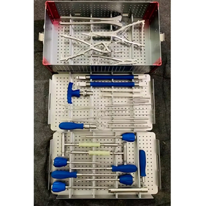 Juego de Instrumentos de Estabilización Espinal, Kit de Instrumentos de Acero Inoxidable para Cirugía Ortopédica de Columna Vertebral, para Procedimientos de Fijación Espinal - Product Image 1