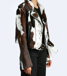 Veste en cuir de vachette sur mesure pour femmes |   Vestes en cuir de cowgirl personnalisées en cuir de vache, cadeau idéal pour elle. - Product Image 3