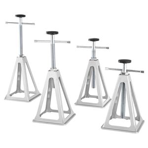 Set di 4 Stabilizzatori in Alluminio per Camper, Accessori Esterni per Livellare Roulotte e Camper, Supporto a Vite Singola - Product Image 2
