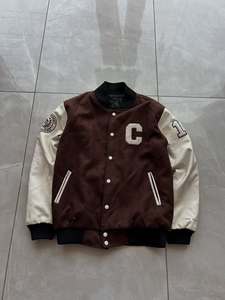Rapid Sports Men's Custom Front Vintage Style <b>Canvas</b> Fabric Windproof Waterproof Reversible Winter Varsity <b>Jacket</b> OEM Service - Product Image 3