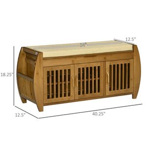 Panca Portascarpe con Armadietti, Pratica Scarpiera con Spazio di Stoccaggio Nascosto - Product Image 1