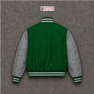 Chaqueta Varsity Verde Personalizable con Logotipo, Producción en Masa, Calidad de Exportación, Cierre de Botones en el Cuello, Ropa de Otoño - Product Image 6