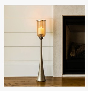 Luxury Tall Metal and Glass Candle Holder <b>Floor</b> Stand for Pillar Candles Home Decoration at Best Price - Product Image 5