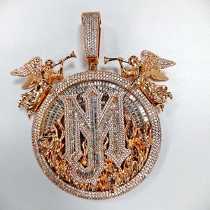 <b>Indian</b> Supplier Moissanite Diamond Hip Hop Pendant With Iced Out Look And Glossy Finish Ideal For Men And Celebrations for Sale - Product Image 3