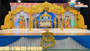 Mandap ชุดแต่งงานสไตล์ดั้งเดิมของอินเดีย,ชุด Mandap สำหรับงานแต่งงานเสาบัวสวยงามสไตล์มาเลเซีย - Product Image 5