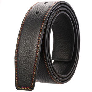 Cinturón de Cuero Vacuno Genuino Negro para Hombre, Reversible de Doble Cara con Costuras en Contraste - Product Image 6