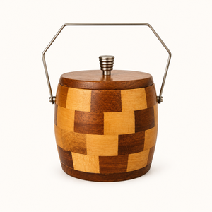 Seau à glace élégant en bois avec logo personnalisé, intérieur en acier inoxydable, isotherme, grand format, pour boissons, ensemble cadeau de barware - Product Image 6