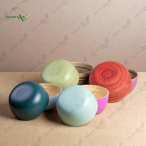 Bol en bambou noir artisanal à texture naturelle, classique, écologique, léger, pour la maison et les fêtes - Product Image 4