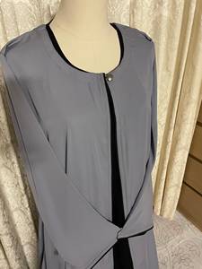 Abaya Vintage ODM Ecológica, Sólida, Antiarrugas, Transpirable, Ligera, de Secado Rápido, Satén Bordado, Manga Larga, Modesta - Product Image 2