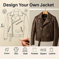 Blouson aviateur en cuir de vachette personnalisé, fait main sur mesure, style moto et motard avec logo frontal, doublure en fourrure, service OEM