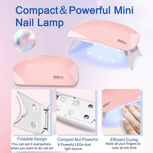 "Beginner's UV Gel Nail Kit (6PCS) with 15ml UV Gel Slip Solution Top Base Coat & <b>Builder</b> Nails Art Tools" - Product Image 5