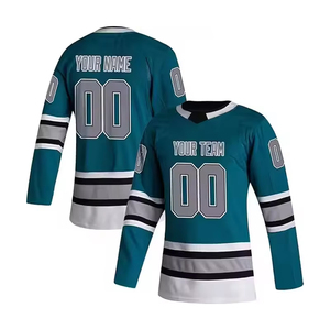 Camiseta de Hockey sobre Hielo Personalizada para Hombre, Cuello en V, Manga Corta, Impresión por Transferencia de Calor, Nombre del Equipo 23, Color Granate Dorado, Transpirable y que Absorbe la Humedad - Product Image 1