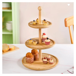 Customized Wooden Cake <b>Stand</b> Custom Wooden Cake <b>Stand</b> Fruit <b>Stand</b> Cake <b>Stand</b> Dessert <b>Display</b> Serving Gift Wedding Decoration Use - Product Image 1