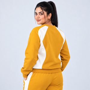 เสื้อสเวตเชิ้ตคอกลมแขนยาวสำหรับผู้หญิง สีเหลืองมัสตาร์ด สไตล์ลำลอง คุณภาพพรีเมียม เหมาะสำหรับฤดูใบไม้ร่วง - Product Image 5