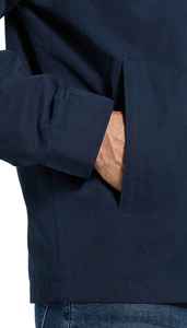 Veste polaire marine pour homme, fermeture éclair intégrale, col montant, coupe décontractée, coupe-vent, pour l'automne, en polyester - Product Image 2
