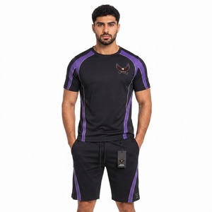 Conjunto Deportivo para Hombre, con Camiseta y Pantalones Cortos Cómodos para Ejercicio, Trotar, Deportes y Uso Casual - Product Image 1