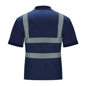 Polo de travail unisexe haute visibilité réfléchissant, vêtements de travail, 100% polyester, impression numérique de logo personnalisé - Product Image 4