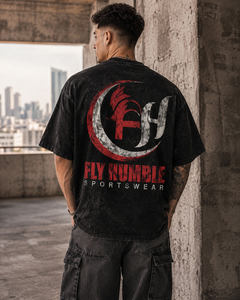 T-shirt Homme Oversize Tie-Dye FLY HUMBLE à Manches Courtes Col Rond Style Urbain en Coton avec Impression de Logo sur le Devant – Vente en Gros - Product Image 5