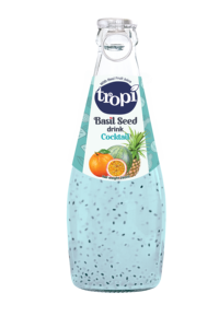 Fournisseur Vietnamien – Boisson aux graines de basilic en bouteille de verre 290 ml, saveur naturelle, OEM, marque privée, vente en gros, export - Product Image 2