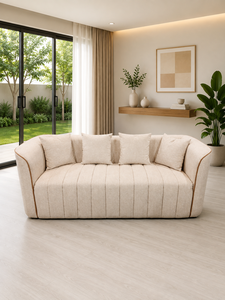 Canapé émeraude moderne minimaliste Vela carré 3 places pour appartement, hôtel, salons, tissu personnalisé, meubles écologiques - Product Image 1