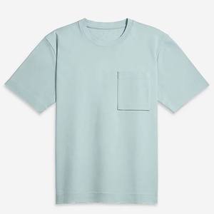 BlanqWear T-shirt formel à manches courtes et col rond pour homme, coupe classique, en molleton de soie/coton premium 280g, antibactérien, séchage rapide - Product Image 5