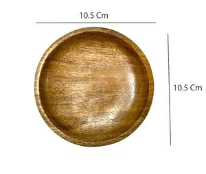 Assiette en bois de manguier, plateau de service pour légumes, bol à salade de fruits, plat de service en bois pour la cuisine (10,5x10,5x2 CM) - Product Image 3