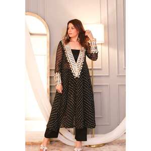 Ensemble haut-bas et dupatta pour femme LG Designer, rouge, pour soirée, taille M - Product Image 3