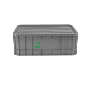 Heavy Duty Stackable Industrial Plastic <b>Crate</b> 610x415x200mm Durable PP Storage <b>Box</b> for Logistics and Warehouse - Model B1 - Product Image 4