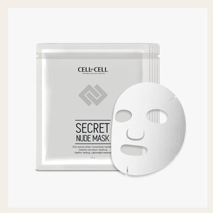 Mascarilla facial coreana K-Beauty Cell By Cell Secret Nude Mask 5 unidades Hecho en Corea 23g cuidado de la piel facial - Product Image 3