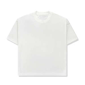 T-shirt blanc à col rond et manches courtes pour homme, coupe classique, couleur unie, tricoté, style décontracté, 100 % coton, design uni - Product Image 1
