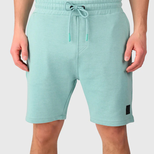 Bermuda en coton de couleur unie pour hommes, avec taille élastique et poches, style décontracté, bleu clair - Product Image 5