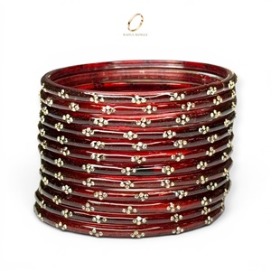 Pulseras de Cristal Kashmiri Color Vino Tinto, Diseño de Gota de Lluvia, Plateadas, con Cristales, para Mujer, para Bodas y Fiestas, Precio al por Mayor - Product Image 4