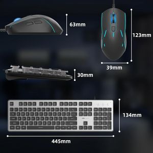 104-Key <b>RGB</b> Creamy Gaming <b>Keyboard</b> 6-Speed Mouse Combo with Pudding Keycaps Black Silent Computer <b>Keyboard</b> for Gamers - Product Image 3