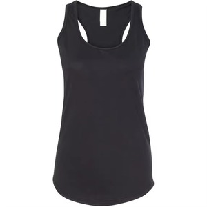 Débardeur dos nageur noir uni pour femme, sans manches, pour gym, yoga, entraînement, avec impression de logo personnalisé, vente en gros - Product Image 3