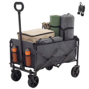 Carrello da Campeggio Pieghevole Multifunzionale con Ruote Elastiche, Grande Capacità, Portata 330 Libbre, Resistente - Product Image 5