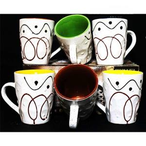 Ensemble de tasses à lait en céramique classiques à motif de pois tourbillonnants - Product Image 3