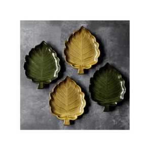 Bandeja de Metal Plateada con Forma de Hoja de Aluminio para Servir Frutas, Dulces, Nueces y Bocadillos, Ideal como Centro de Mesa para Bodas - Product Image 5