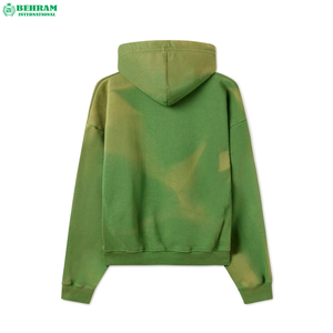 Sudadera con Capucha 100% Algodón, Felpa/Felpa Francesa, de Secado Rápido, Transpirable, Lavada con Ácido, Estilo Urbano, Desgastada, Lisa - Product Image 1