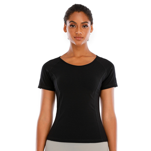 Camiseta de Compresión Básica para Mujer, con Logotipo Personalizado, Color Sólido, Informal, para Verano - Product Image 2