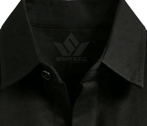 Custom Men's Denim Jacket Solid Color Turn-Down Collar Quick Dry Cotton Shell Regular Fit Workwear Autumn Outerwear High Street - Product Image 2